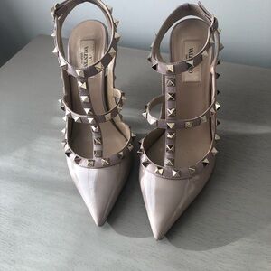 Valentino Women's Taupe Studded Heels